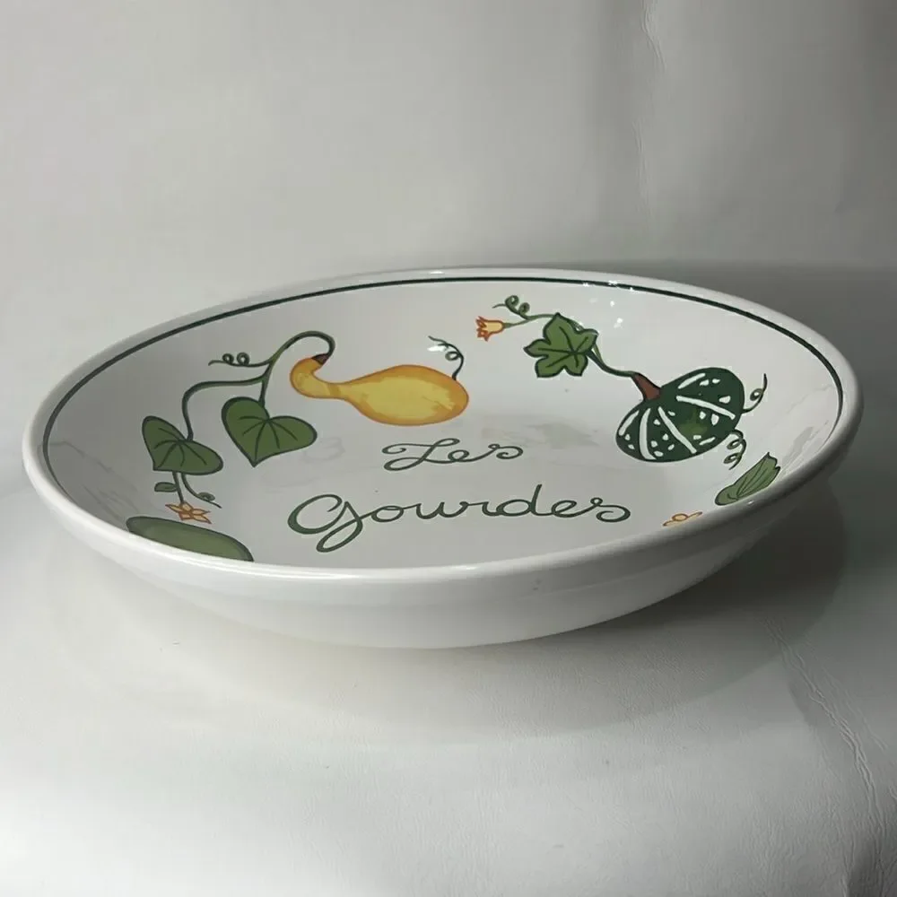 Williams Sonoma Serving Bowl Les Gourdes Made Portugal 13 In Round 2 1/2 In Tall